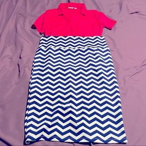 Lularoe Cassie skirt, blue and white stripe